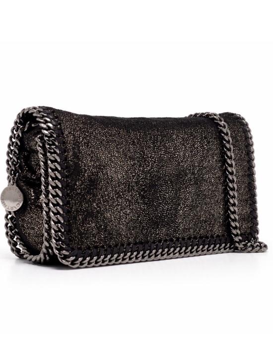 Stella McCartney Handbags - STELLA MCCARTNEY Falabella Chamois Shiny Dotted Crossbody Bag Chain Metallic